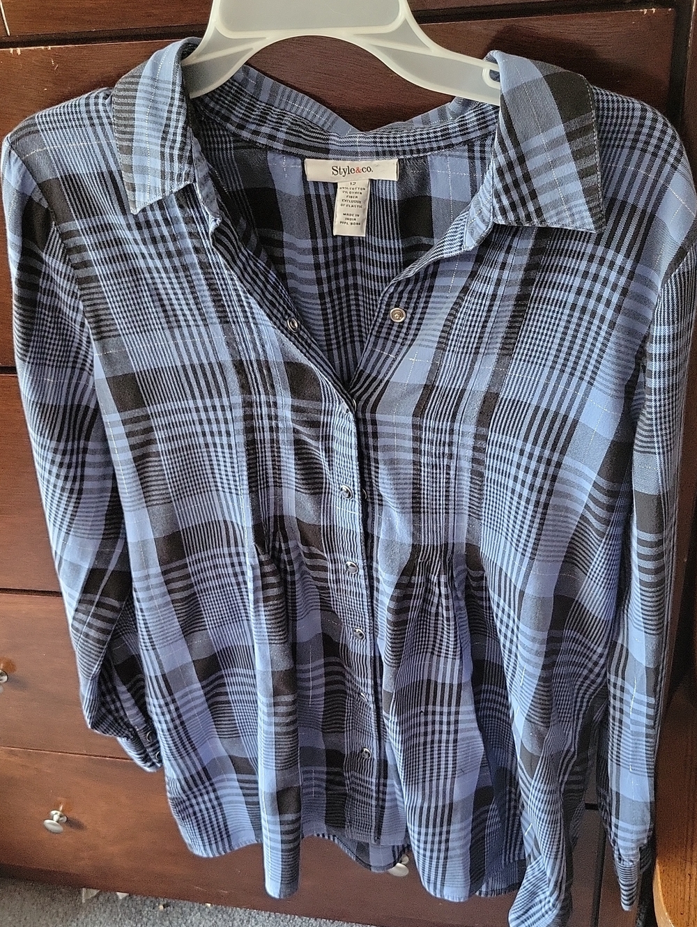 Plaid Button Down Top
